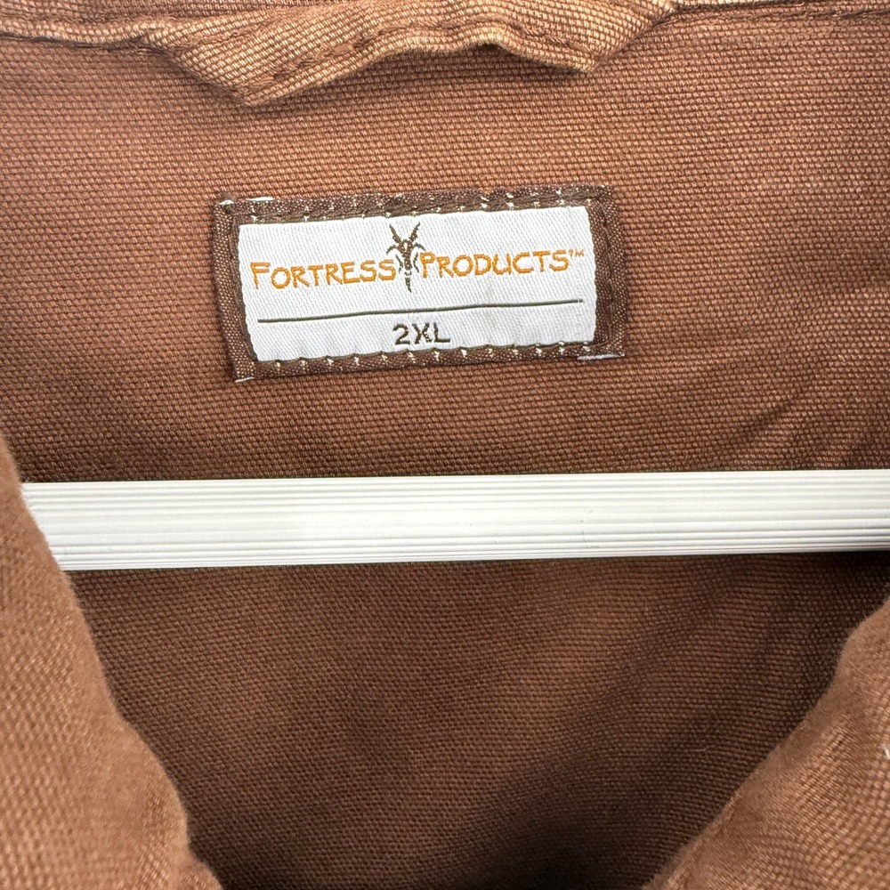 Fortress Products Jacket Men 2xl Brown Unlined Workwear Brown Duck Canvas Chore - Picture 5 of 5
